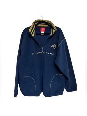 Vintage Men’s NFL St. Louis Rams Quarter Zip Pullover Fleece - Size XL